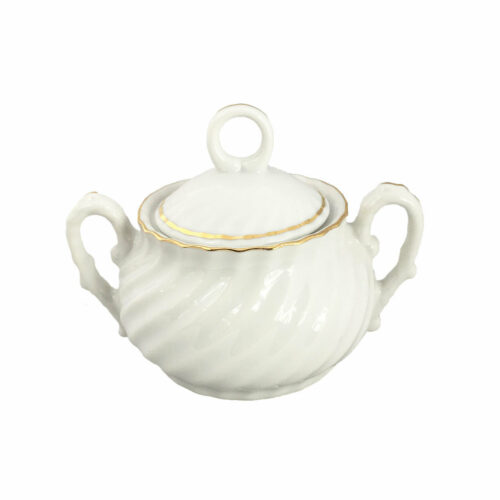 Vintage Gold Band Fine China Sugar Bowl 3" (7.5cm)