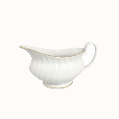 Vintage Gold Band Fine China Gravy Boat