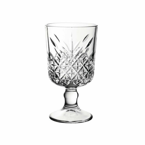 Crystal Cut Clear Goblet