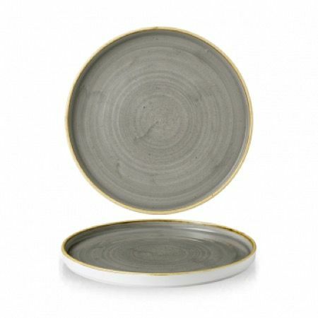 Stonecast Grey Walled Plate 10"