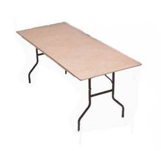 6ft x 2'6 Wooden Rectangular Trestle Table (Seats 6-8)