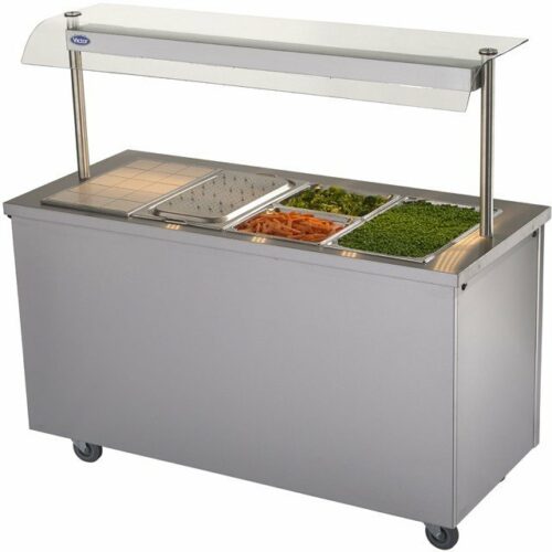 Hot Cupboard 4 Top Bain Marie with Heated Gantry Large