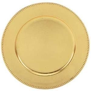 Gold Acrylic Beaded Charger Plate
