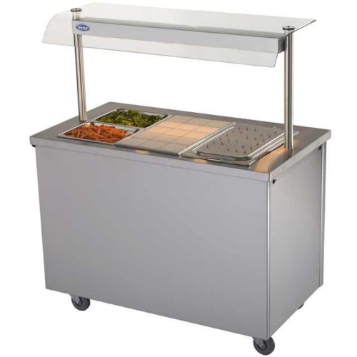 Hot Cupboard with 3 Top Bain Marie and Heated Gantry