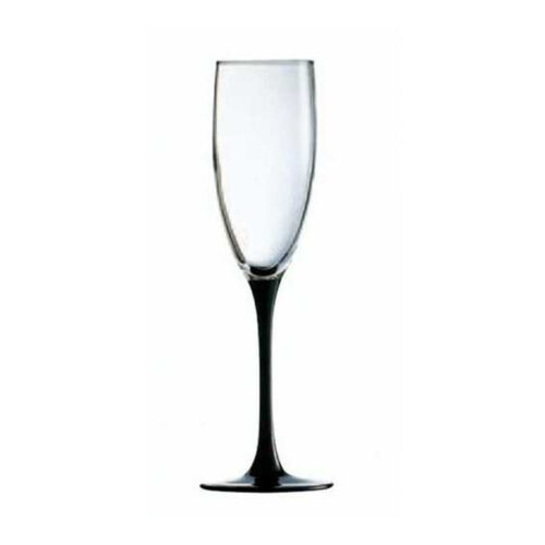 Black Stemmed Champagne Flute 5 3/4 oz / 170ml
