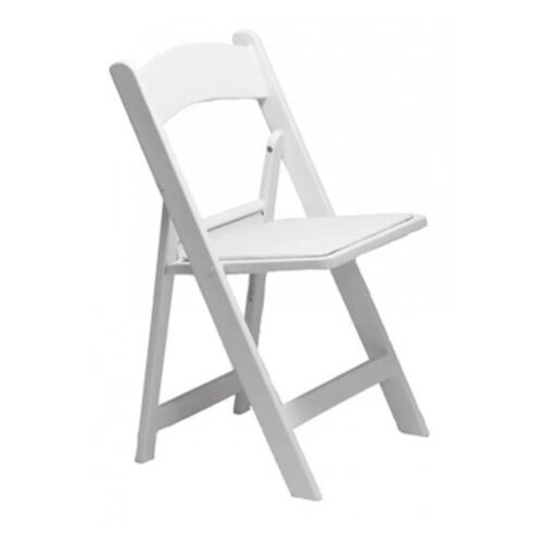 White Resin Folding Chair