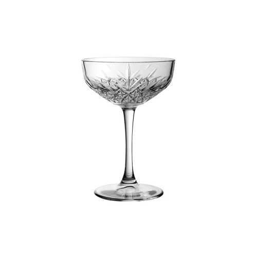 Crystal Cut Clear Coupe Glass