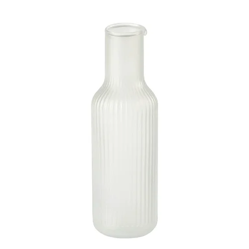 White Frosted Ribbed Jug